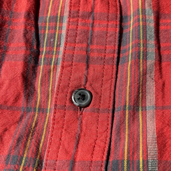 Carhartt Loose Fit Long Sleeve Red and Black Plaid Button Down Collared Shirt XL - Picture 6 of 9